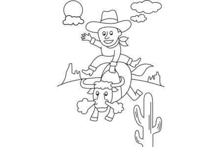 Dibujos para imprimir : Vaquero 11 – 10 Doigts