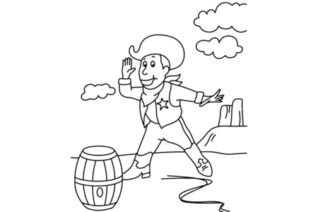 Dibujos para imprimir : Vaquero 13 – 10 Doigts