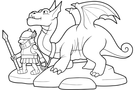 Printable coloring pages: Dragons1 – 10 Doigts