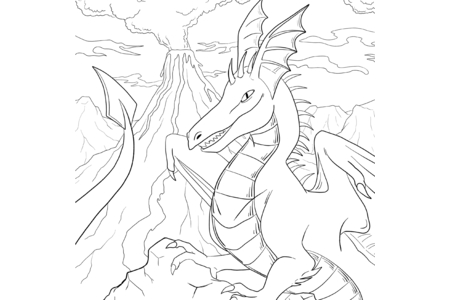 Printable coloring pages: Dragons10 – 10 Doigts