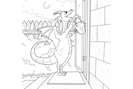 Printable coloring pages: Dragons9 – 10 Doigts