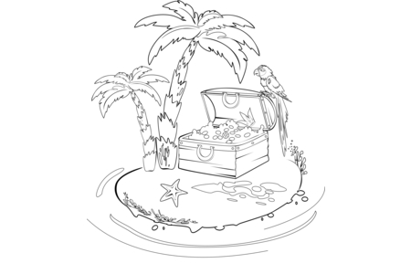 Printable coloring pages: Pirate2 – 10 Doigts