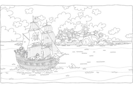 Printable coloring pages: Pirate8 – 10 Doigts