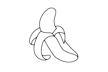 Printable coloring pages: Banana 01 – 10 Doigts
