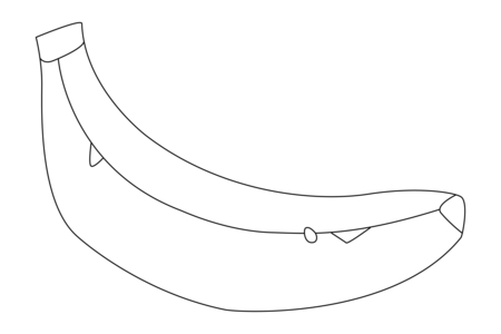 Printable coloring pages: Banana 03 – 10 Doigts