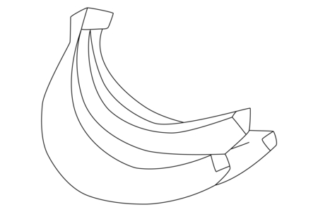 Printable coloring pages: Bananas 02 – 10 Doigts