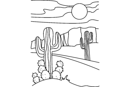 Printable coloring pages: Cactus 01 – 10 Doigts