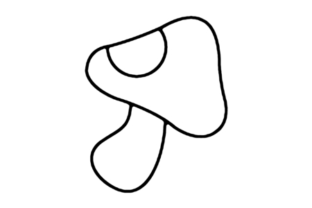Printable coloring pages: Mushroom 01 – 10 Doigts