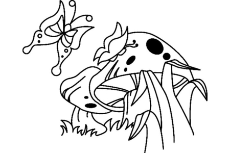 Printable coloring pages: Mushrooms 01 – 10 Doigts