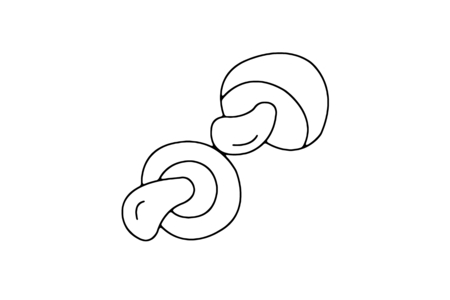 Printable coloring pages: Mushrooms 02 – 10 Doigts