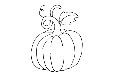 Printable coloring pages: Pumpkin 01 – 10 Doigts