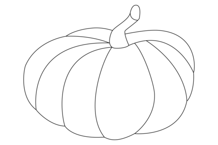 Printable coloring pages: Pumpkin 02 – 10 Doigts