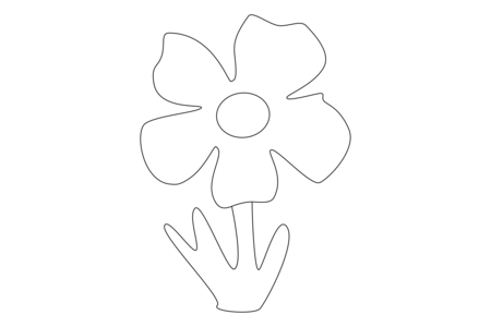 Printable coloring pages: Flower 038 – 10 Doigts