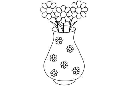 Printable coloring pages: Flowers 014 – 10 Doigts