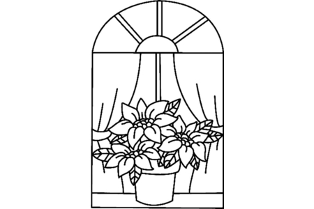 Printable coloring pages: Flowers 028 – 10 Doigts