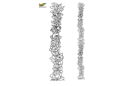 Printable coloring pages: Flowers 050 – 10 Doigts