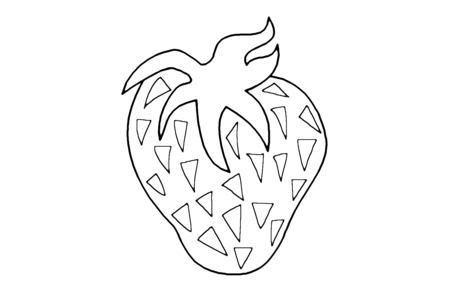 Printable coloring pages: Strawberry 01 – 10 Doigts