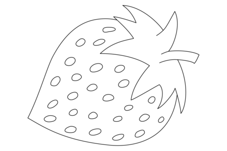 Printable coloring pages: Strawberry 02 – 10 Doigts