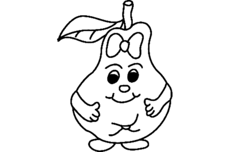Printable coloring pages: Pear 01 – 10 Doigts