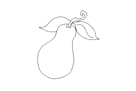 Printable coloring pages: Pear 03 – 10 Doigts