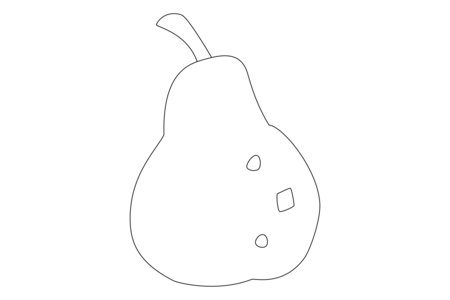 Printable coloring pages: Pear 04 – 10 Doigts