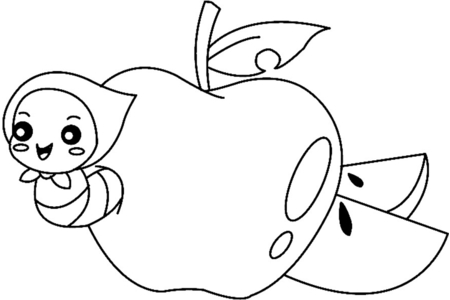 Printable coloring pages: Apple 01 – 10 Doigts