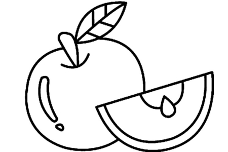 Printable coloring pages: Apple 02 – 10 Doigts