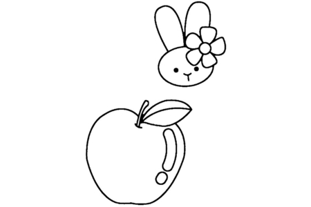 Printable coloring pages: Apple 04 – 10 Doigts