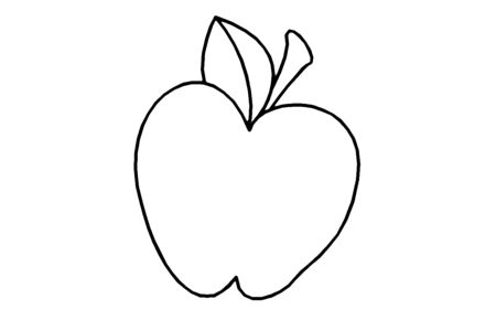 Printable coloring pages: Apple 05 – 10 Doigts
