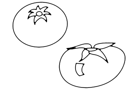 Printable coloring pages: Tomatoes 01 – 10 Doigts