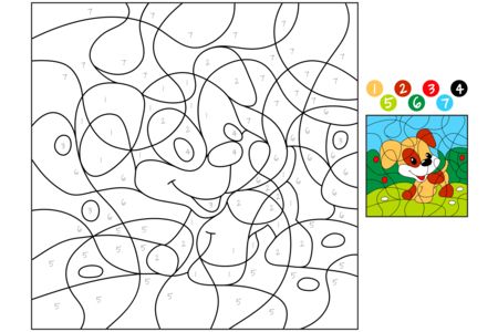 Printable coloring pages: Magic Coloring 9 – 10doigts