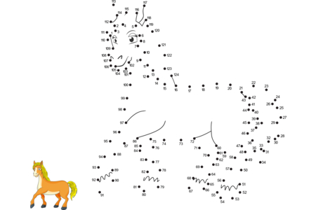 Printable coloring pages: Connect-the-dots8 – 10 Doigts