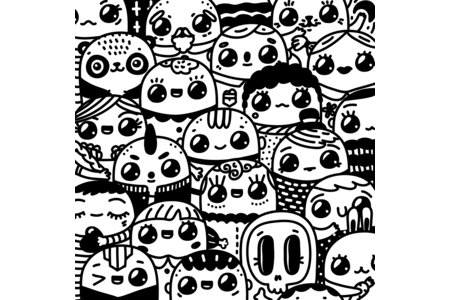 Dibujos para imprimir : Kawaii1 – 10 Doigts