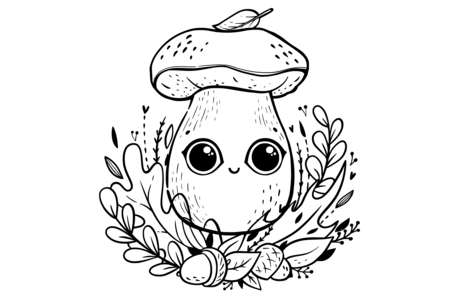 Printable coloring pages: Kawaii2 – 10 Doigts