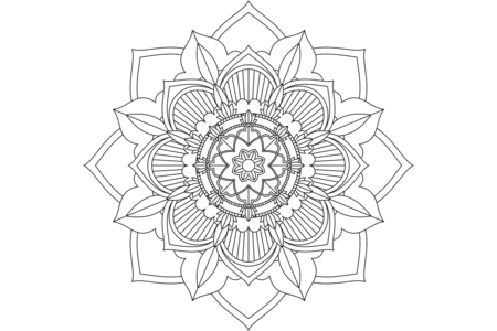 Dibujos para imprimir : Mandala12 – 10 Doigts
