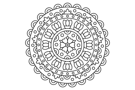 Dibujos para imprimir : Mandala4 – 10 Doigts