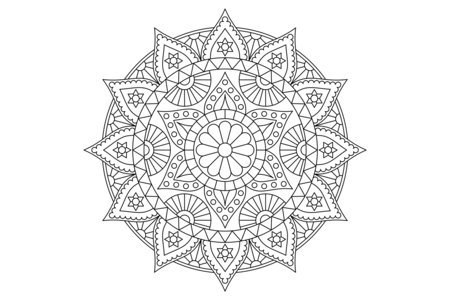 Dibujos para imprimir : Mandala8 – 10 Doigts