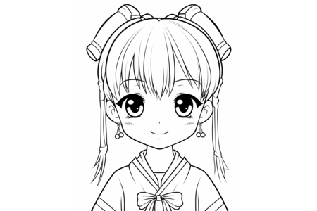 Printable coloring pages: Manga 32 – 10 Doigts