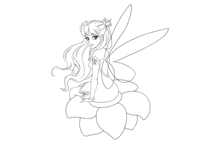 Printable coloring pages: Manga 34 – 10 Doigts