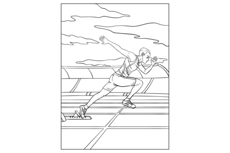Printable coloring pages: Olympics-Sport-9 – 10 Doigts