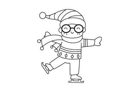 Printable coloring pages: Skater 01 – 10 Doigts