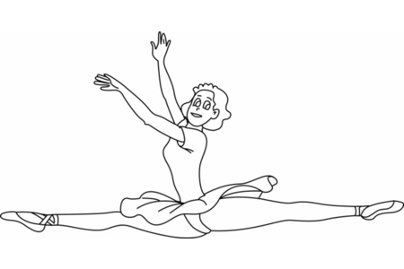 Printable coloring pages: Sport dancer 03 – 10 Doigts