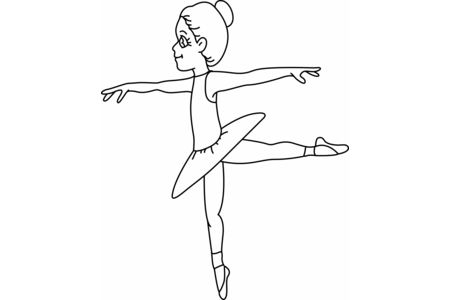 Printable coloring pages: Sport dancer 04 – 10 Doigts