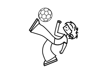 Printable coloring pages: Soccer sport 03 – 10 Doigts