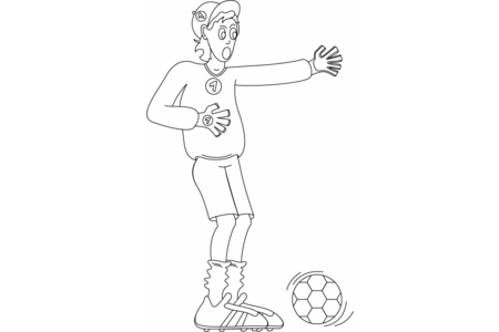 Printable coloring pages: Football Sport 04 – 10 Doigts