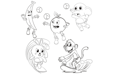 Printable coloring pages: Sport28 – 10 Doigts