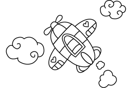 Dibujos para imprimir : Avión 01 – 10 Doigts