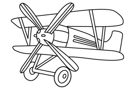 Printable coloring pages: Plane 08 – 10 Doigts