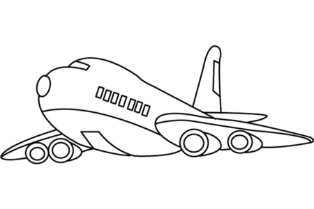Printable coloring pages: Plane 09 – 10 Doigts