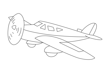 Dibujos para imprimir : Avión 15 – 10 Doigts
